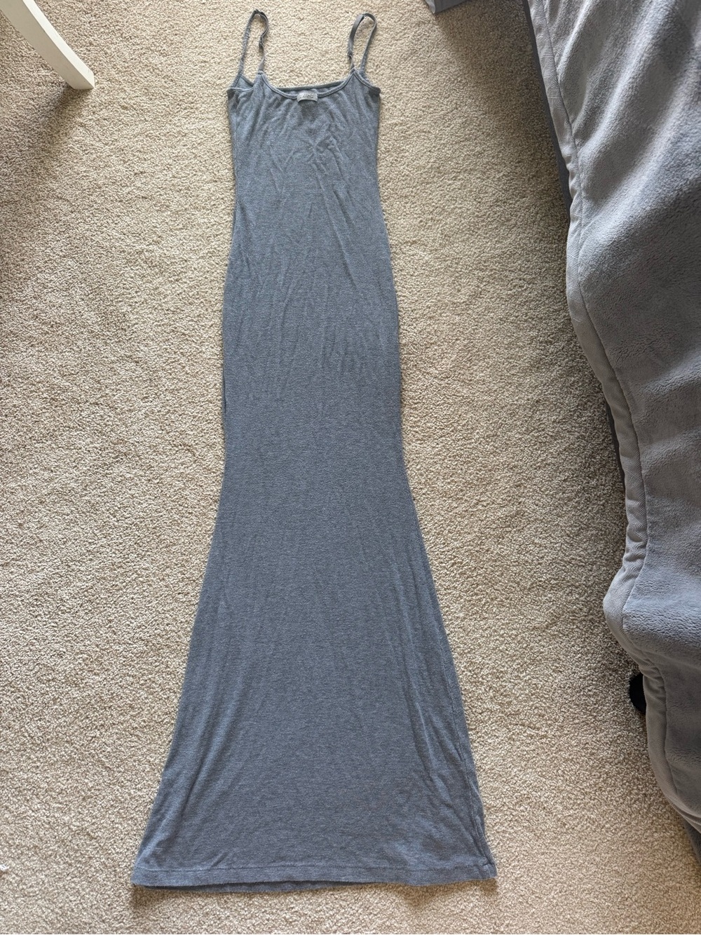 SKIMS Heather Gray Sleeveless Maxi Slip Dress
